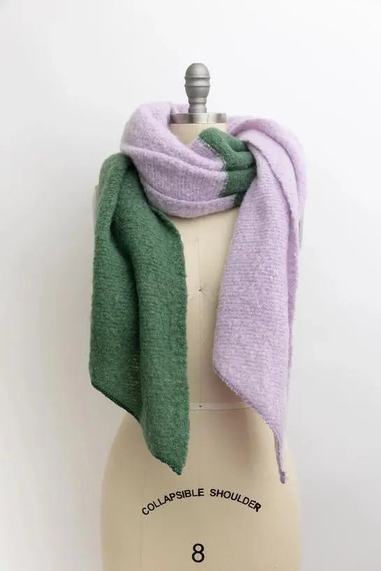 Cozy Colorblock Scarf – Double - Tone Comfort - My SensibiliTeas - scarf from Leto Accessories