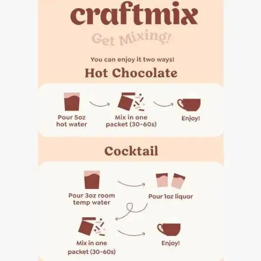 Cozy Hot Chocolate & Cocktail Mixer Singles - My SensibiliTeas - drink mix from Craftmix