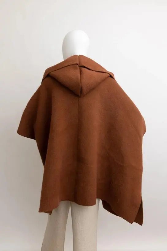 Cozy Plush Solid Color Hooded Ruana - My SensibiliTeas - outerwear from Leto Accessories