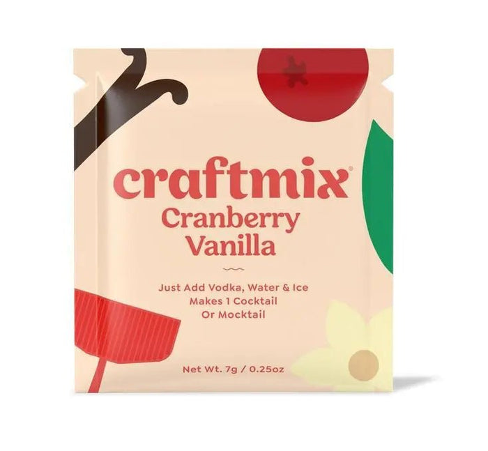 Cranberry Vanilla Cocktail / Mocktail Mixer - Singles - My SensibiliTeas - drink mix from Craftmix