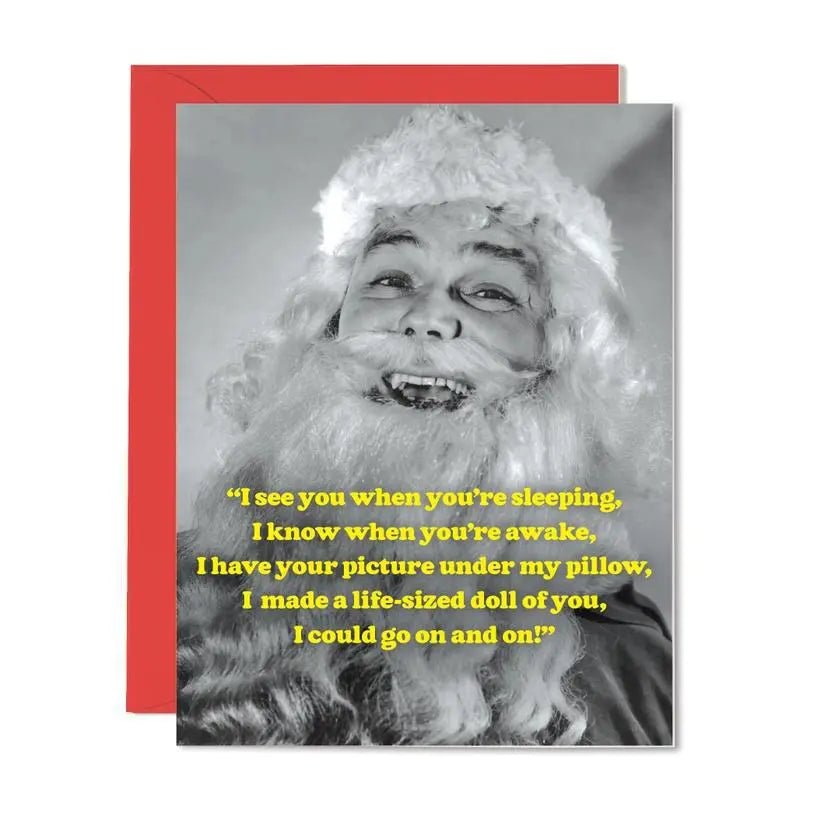 Creepy Santa - My SensibiliTeas - dark Holiday Greeting Card from The Raccoon Society