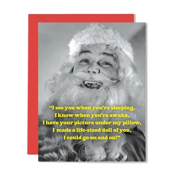 Creepy Santa - My SensibiliTeas - dark Holiday Greeting Card from The Raccoon Society