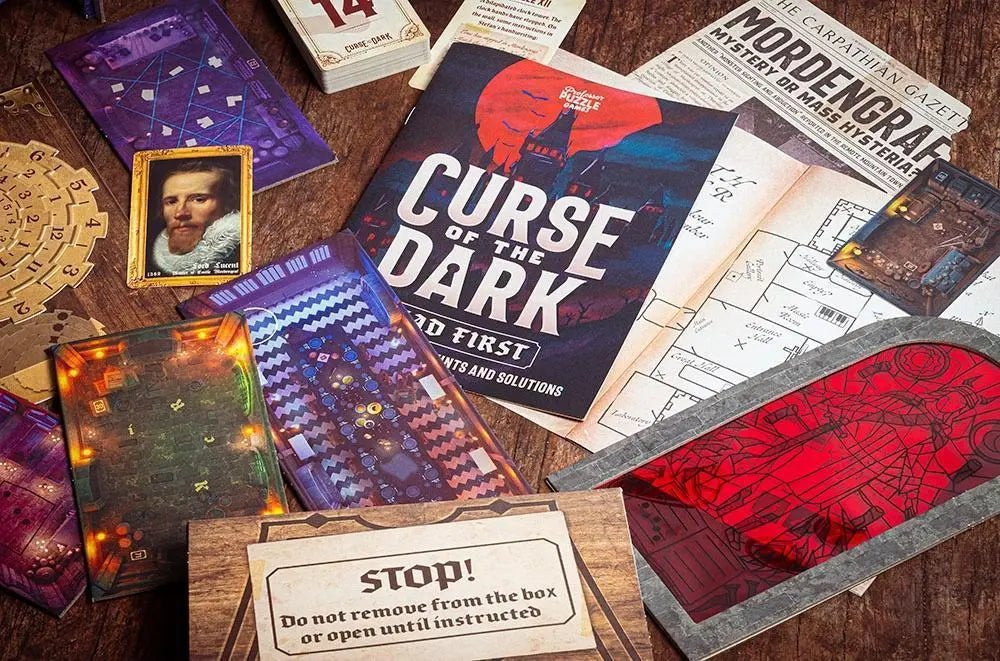 Curse of the Dark - A Two Part Collaborative Escape Room Game - My SensibiliTeas - escape room from Professor Puzzle
