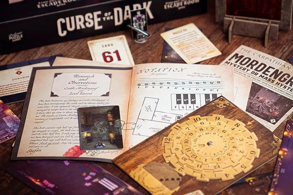 Curse of the Dark - A Two Part Collaborative Escape Room Game - My SensibiliTeas - escape room from Professor Puzzle