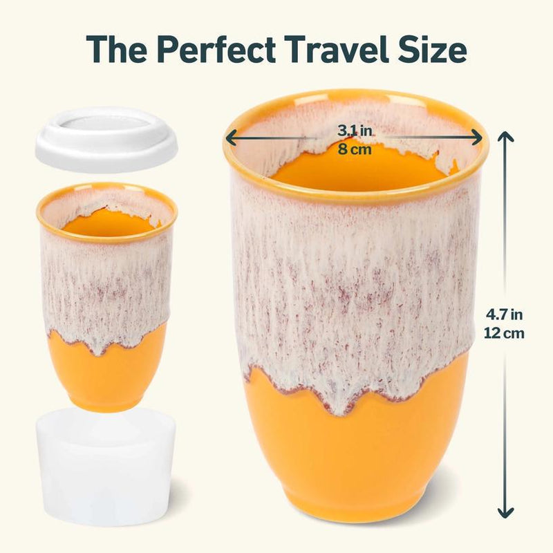 Grapefruit 12oz Ceramic Travel Mug