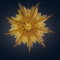 32 Inch Cream with Gold Snowflake Lantern Light