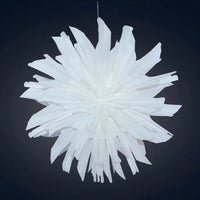24 Inch White Frosted Mylar Snowflake Lantern Light