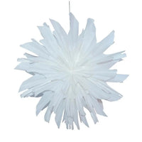 24 Inch White Frosted Mylar Snowflake Lantern Light