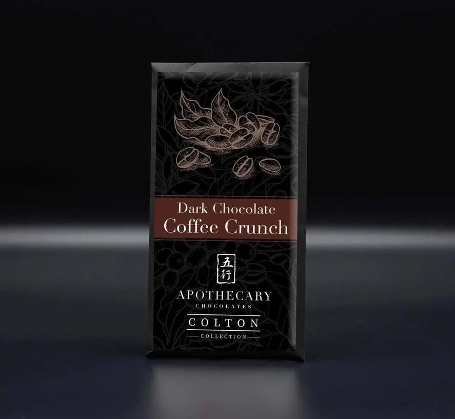 Dark Chocolate Coffee Crunch Bar - My SensibiliTeas - artisan chocolate from Apothecary Chocolates