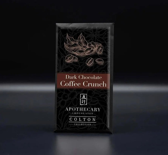 Dark Chocolate Coffee Crunch Bar - My SensibiliTeas - artisan chocolate from Apothecary Chocolates