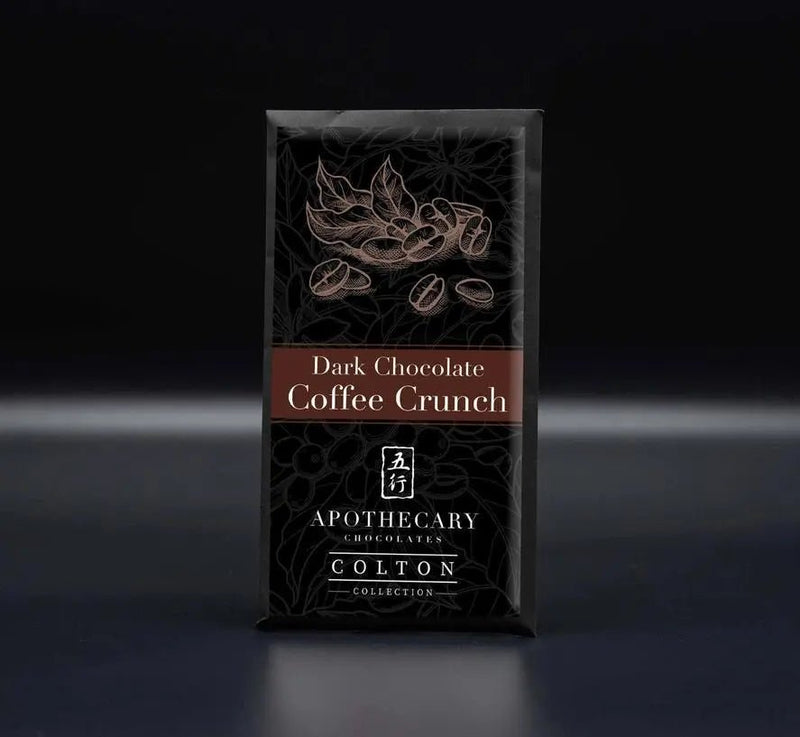 Dark Chocolate Coffee Crunch Bar - My SensibiliTeas - artisan chocolate from Apothecary Chocolates