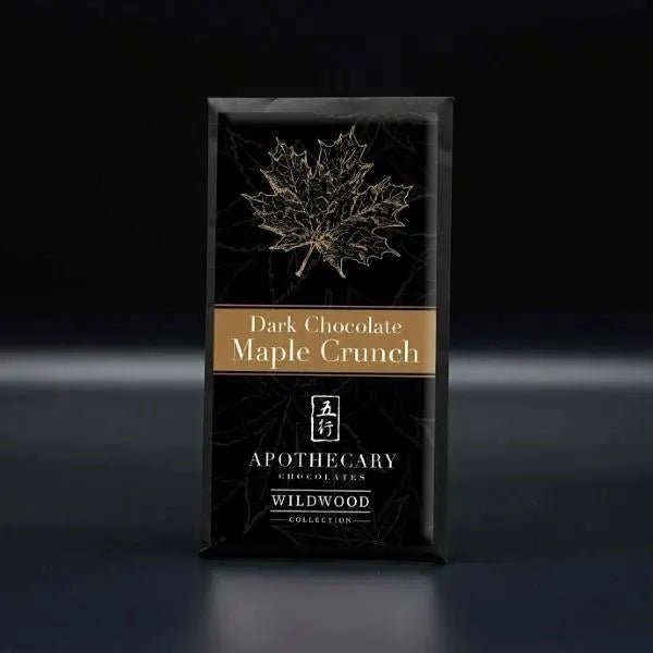 Dark Chocolate Maple Crunch Bar - My SensibiliTeas - artisan chocolate from Apothecary Chocolates