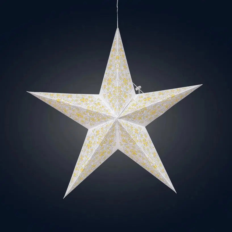 White and Yellow Cathedral Star Lantern