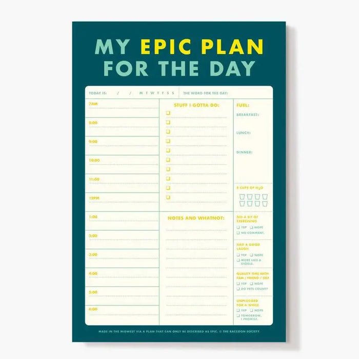 My Epic Plan - Daily Planner Pad