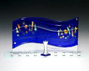 Quasar Blue Menorah