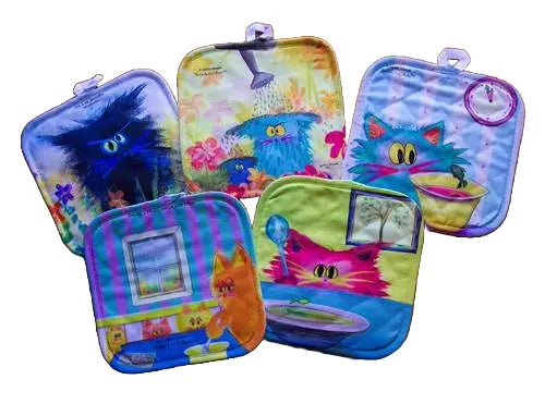 Cranky Cat Pot Holders