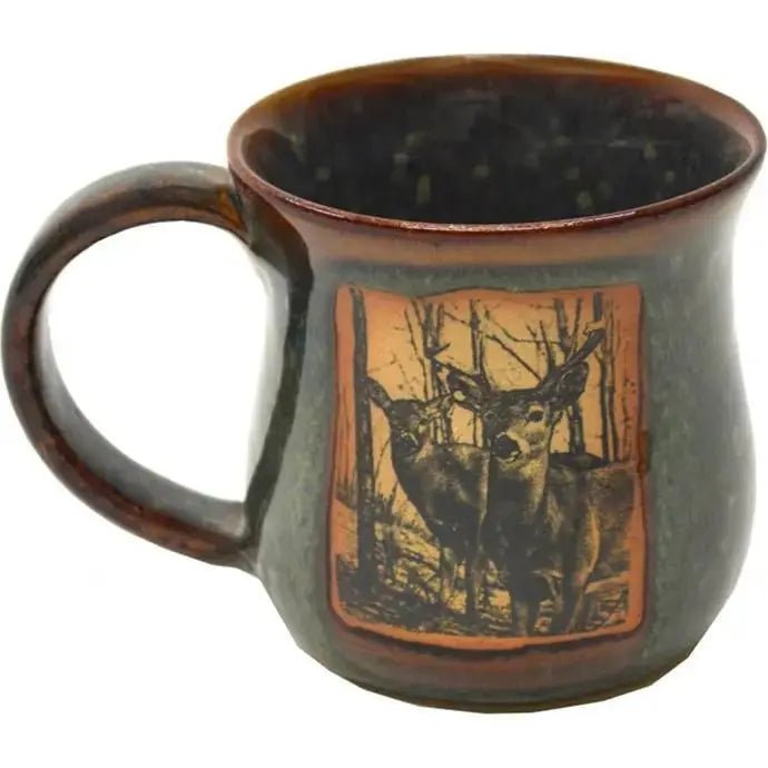 Deer 2 14 Oz. Mug - My SensibiliTeas - Handmade Deer Mug from Always Azul Pottery