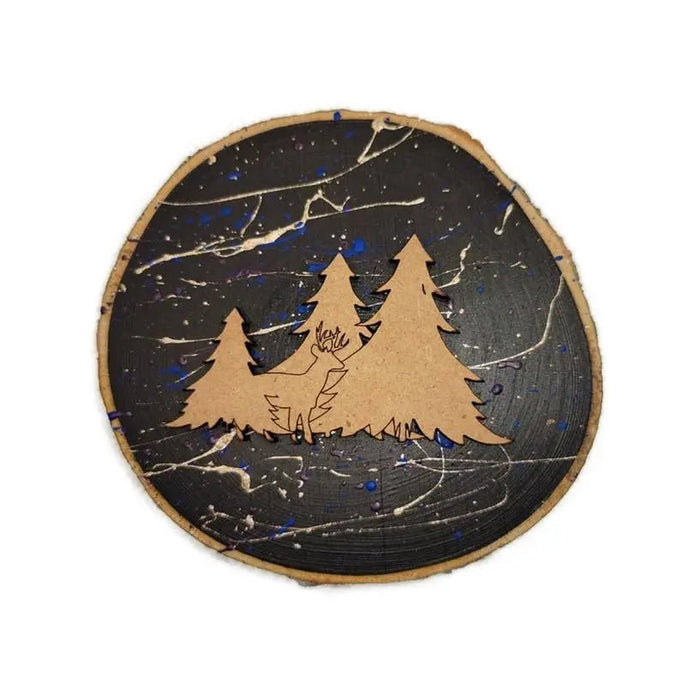 Deer in Trees Magnet - My SensibiliTeas - live wood magnet from Spears Creations