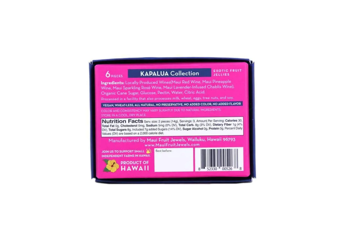 Kapalua Fruit Jellies (Wine) - 6 Pieces