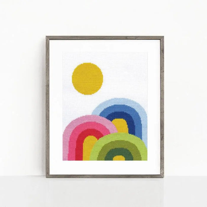 Rainbow Trifecta Cross Stitch Kit