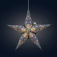 Turquoise and Violet Cathedral Star Lantern