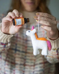 Felted Unicorn Ornament