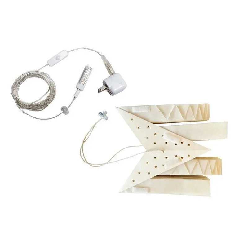 24 Inch White Frosted Mylar Snowflake Lantern Light