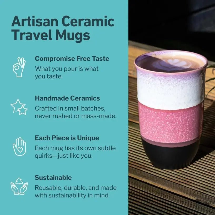 Eclipse 12oz Ceramic Travel Mug - My SensibiliTeas - travel mugs from Nova Ceramics Travel Mugs