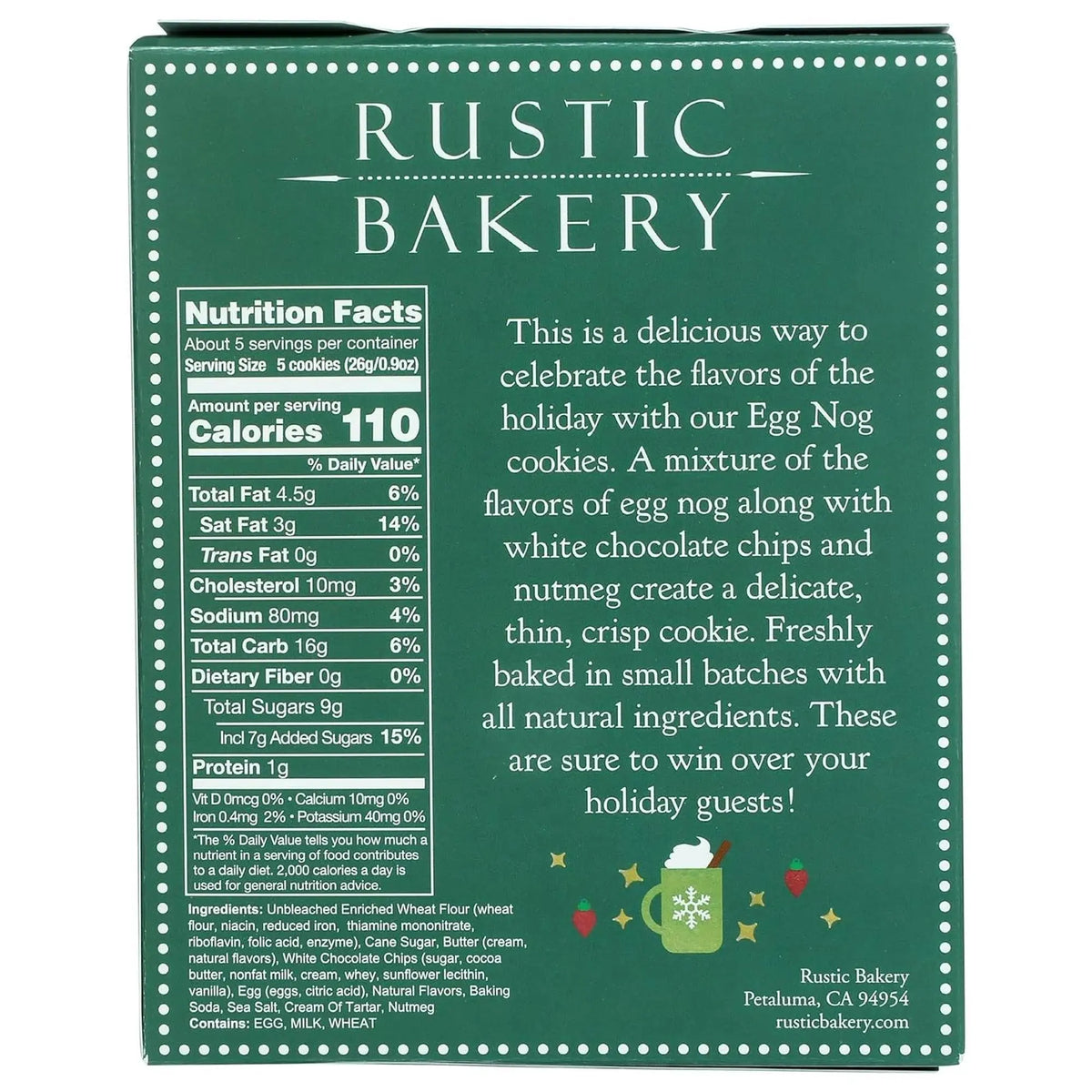 Egg Nog & White Chocolate Christmas Cookies - My SensibiliTeas - holiday cookies from Rustic Bakery