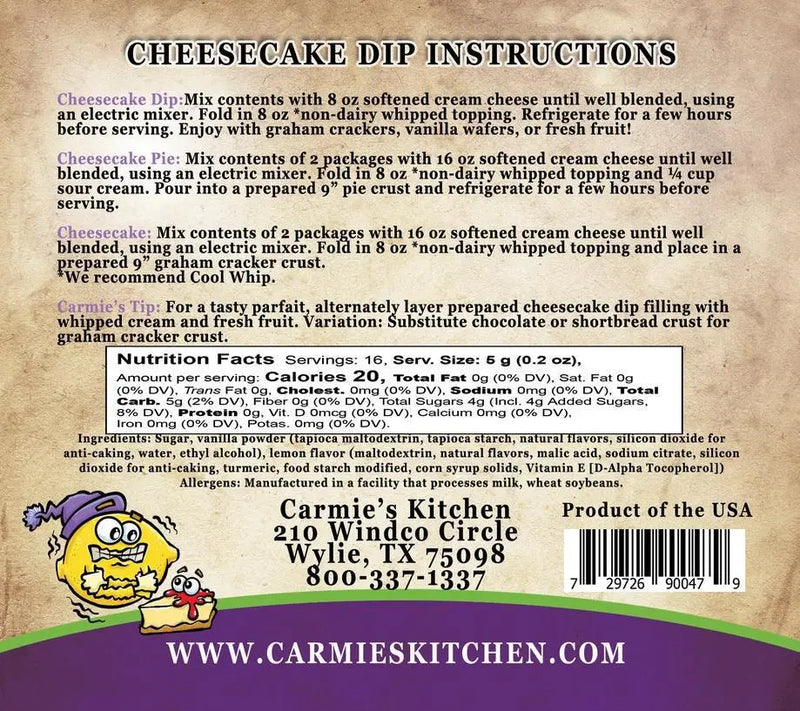 Lemon Icebox Cheesecake Dip Mix
