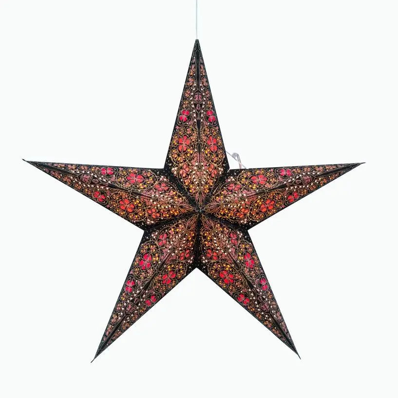 Black and Pink Cathedral Star Lantern