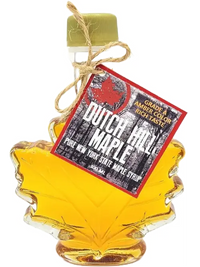100 ml Maple Syrup in Glass Leaf Bottle