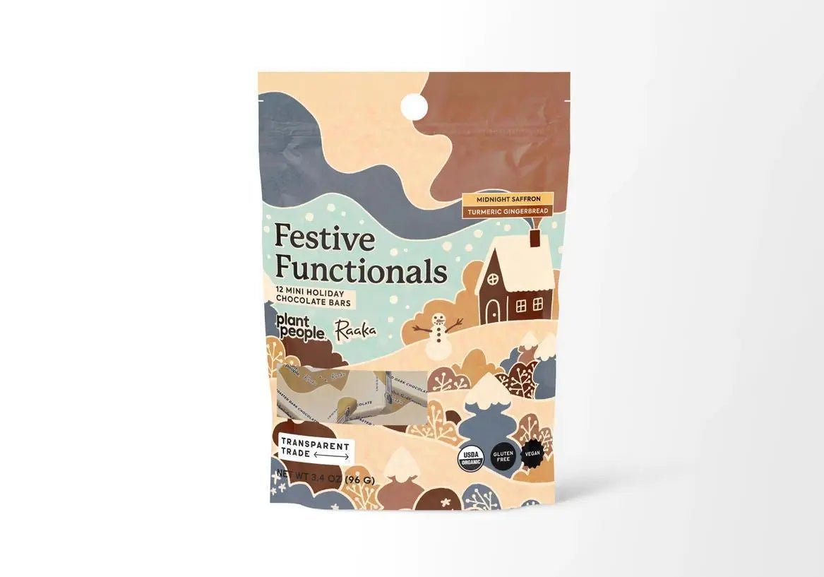 Festive Functionals - 12 Mini Holiday Chocolate Bars - My SensibiliTeas - seasonal chocolate from Raaka Chocolate