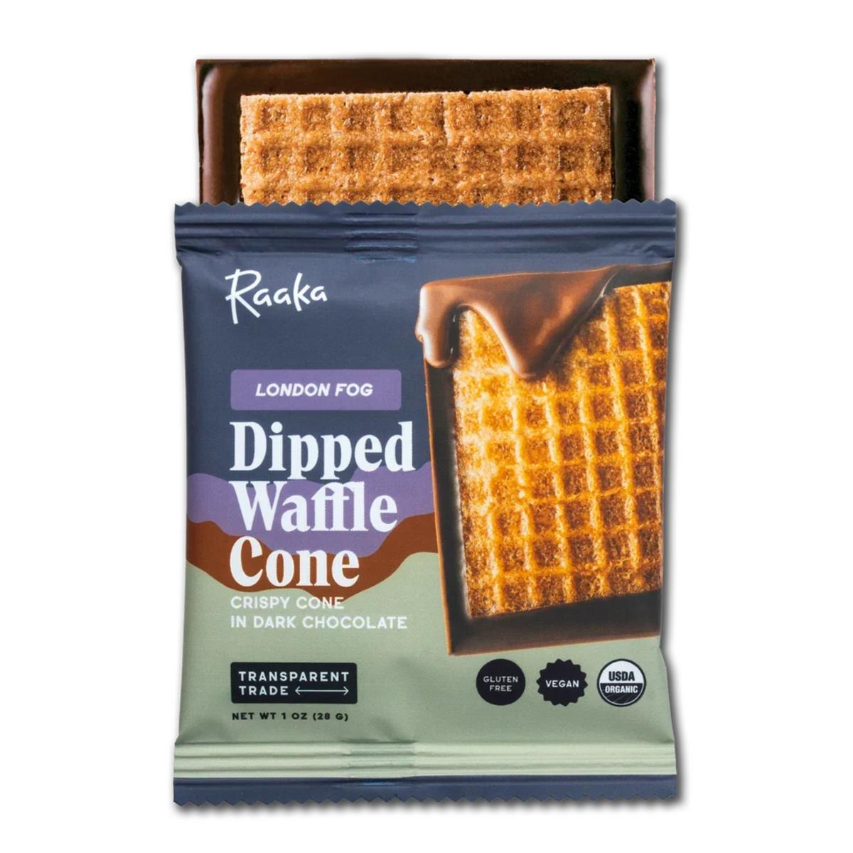 Raaka London Fog Dipped Waffle Cone