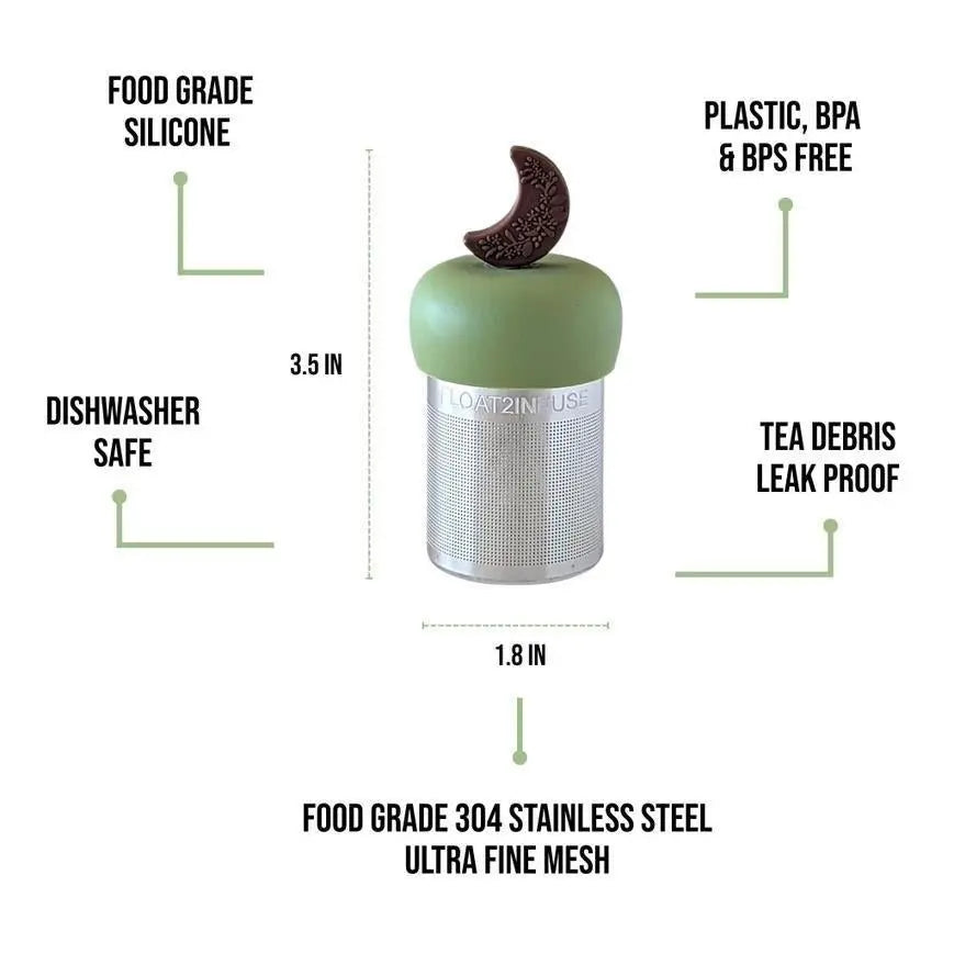 Floral Crescent Moon Floating Tea Steeper - My SensibiliTeas - tea infuser from Float2Infuse Tea Infuser