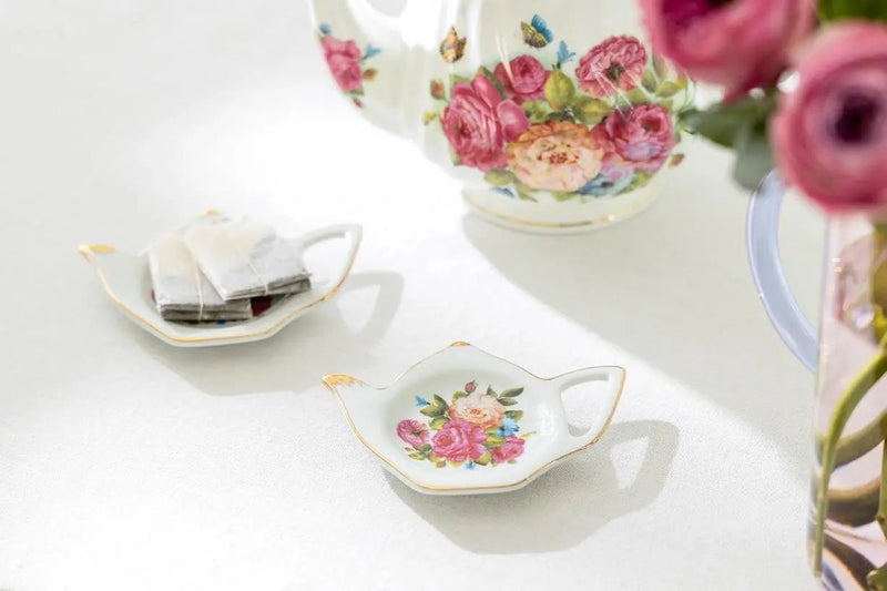 Floral Tea Bag Holder - My SensibiliTeas - tea bag holder from Grace Teaware