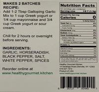 Galloping Garlic Horseradish Dip Mix - My SensibiliTeas - spice blend for dip from Healthy Gourmet Kitchen