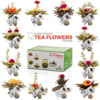Glass Teapot + 12 Blooming Teas Gift Box - My SensibiliTeas - tea gift set from Tealyra
