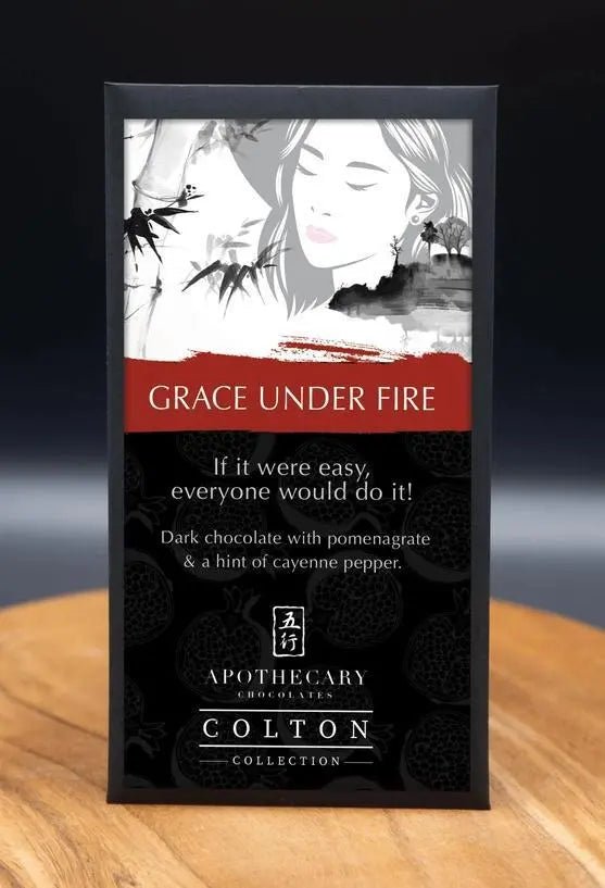 Grace Under Fire Chocolate Bar - My SensibiliTeas - artisan chocolate from Apothecary Chocolates
