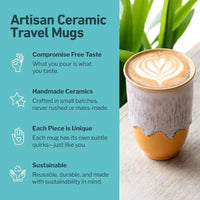 Grapefruit 12oz Ceramic Travel Mug - My SensibiliTeas - travel mugs from Nova Ceramics Travel Mugs