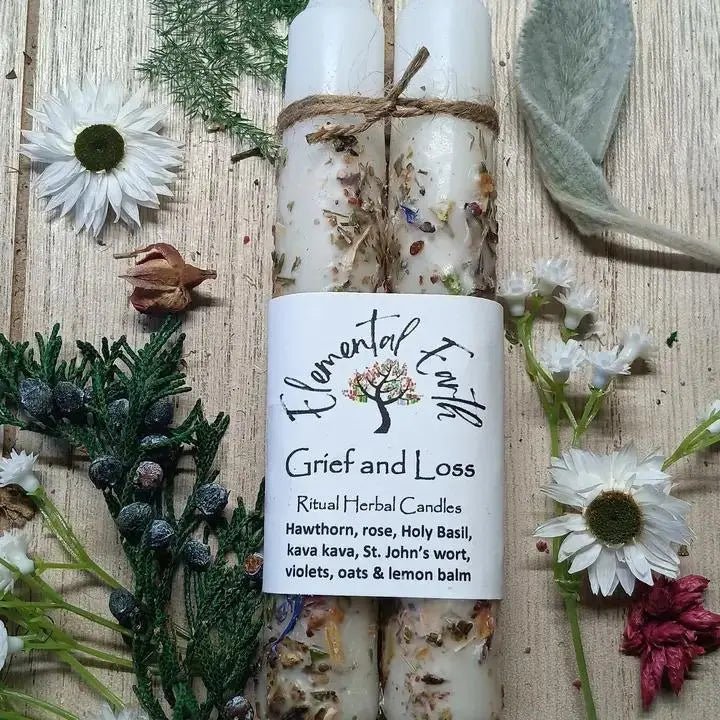 Grief and Loss Herbal Intention Candles - My SensibiliTeas - healing candles from Elemental Earth Shop
