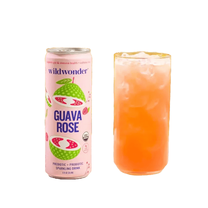 Guava Rose Sparkling Probiotic and Prebiotic - My SensibiliTeas - kombucha alternative from wildwonder