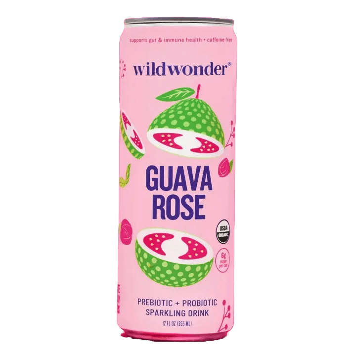 Guava Rose Sparkling Probiotic and Prebiotic - My SensibiliTeas - kombucha alternative from wildwonder