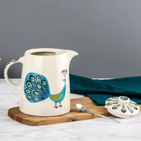 Handmade Ceramic Peacock Teapot - My SensibiliTeas - peacock tea pot from Hannah Turner LTD