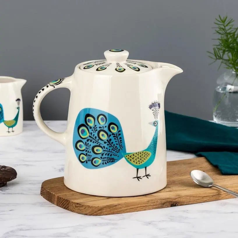 Handmade Ceramic Peacock Teapot - My SensibiliTeas - peacock tea pot from Hannah Turner LTD