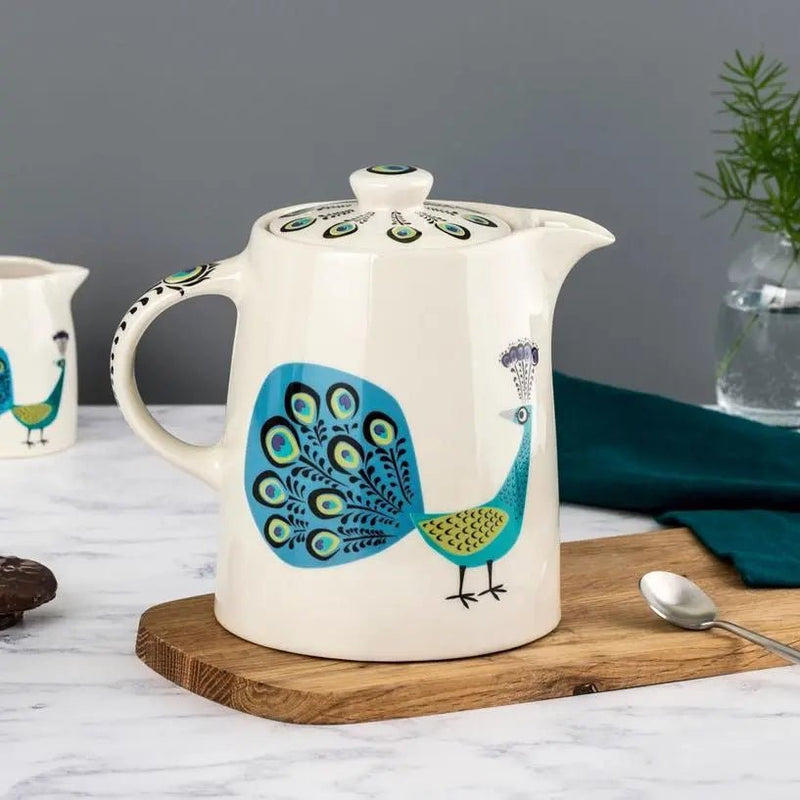 Handmade Ceramic Peacock Teapot - My SensibiliTeas - peacock tea pot from Hannah Turner LTD