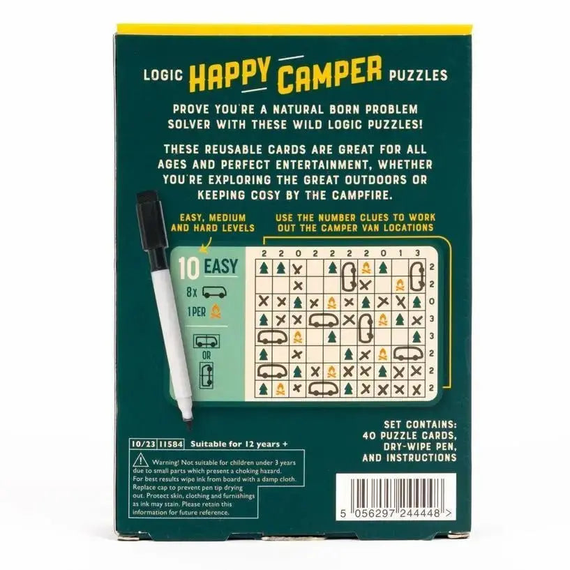 Happy Camper Logic Puzzles - My SensibiliTeas - puzzle from Professor Puzzle USA, Inc.