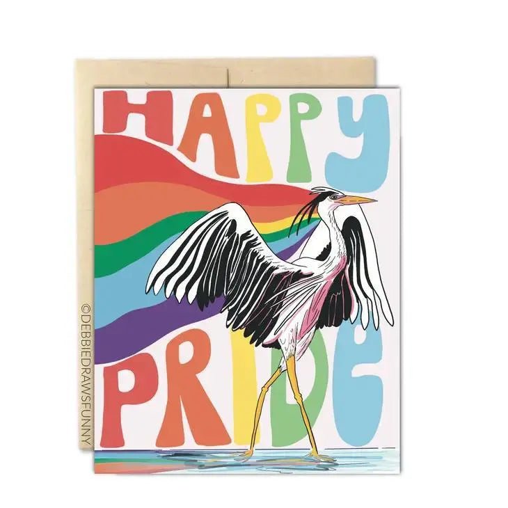 Happy Pride Greeting Card - My SensibiliTeas - just because greeting card from Debbie Draws Funny