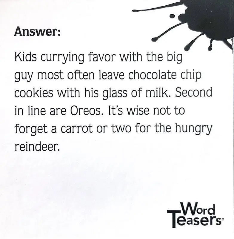 Holiday Santa's Secrets - Medium Deck - My SensibiliTeas - Holiday Trivia from Word Teasers