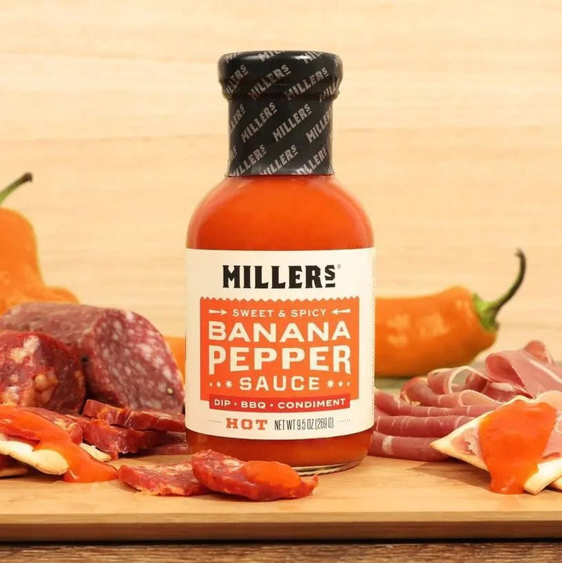 Hot Banana Pepper Sauce - My SensibiliTeas - sweet and spicy hot pepper sauce from Miller's